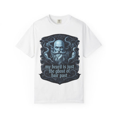 Graphic T-Shirt — 'My Beard Is Just the Ghost of Hair Past' Vintage Skull Design